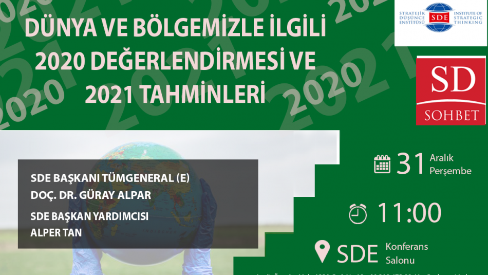 Dünya ve Bölgemizle İlgili 2020 Değerlendirmesi ve 2021 Tahminleri