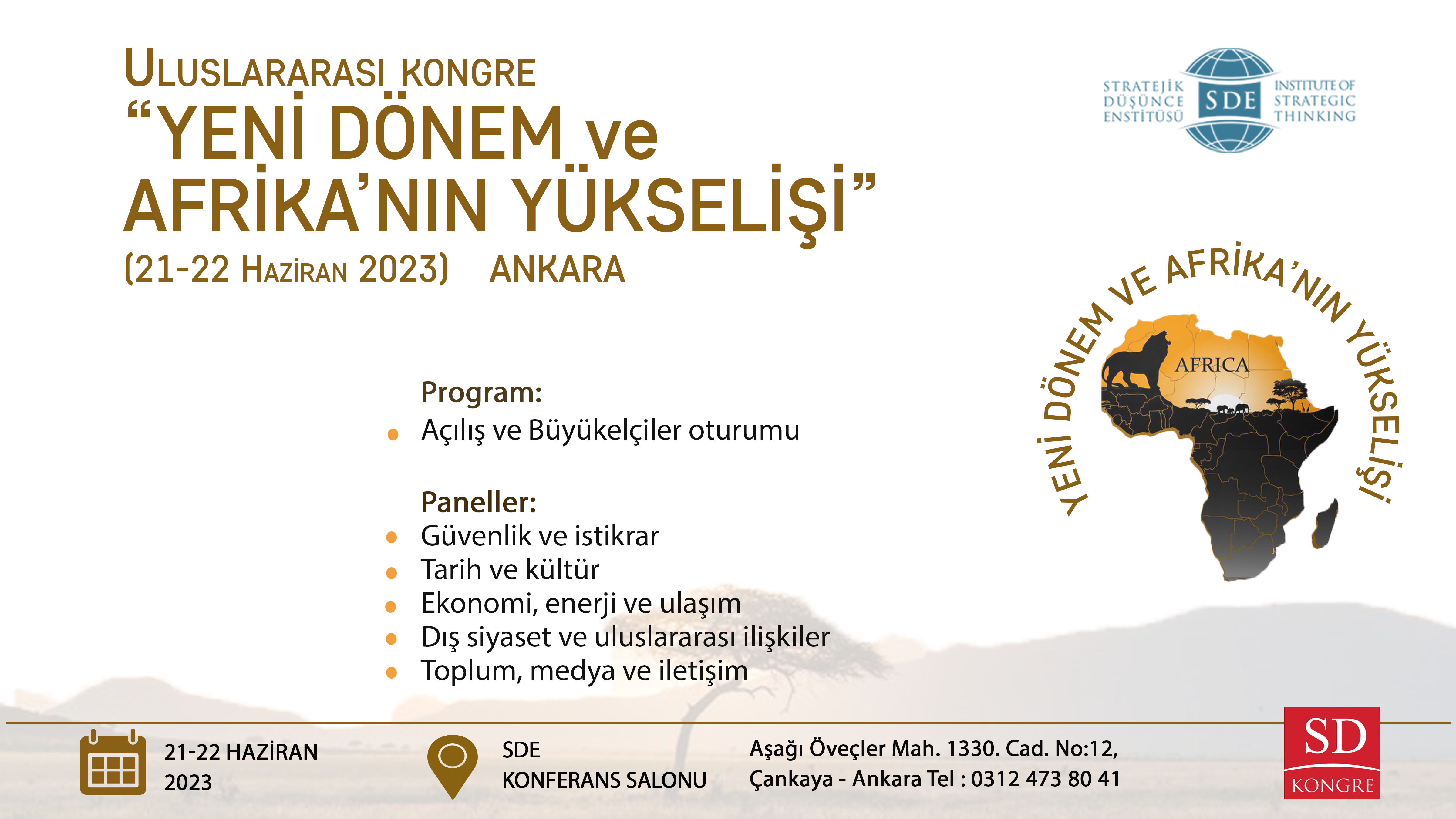 Yeni Dönem Ve Afrika’nın Yükselişi Kongresi(Ankara-21-22 Haziran 2023)