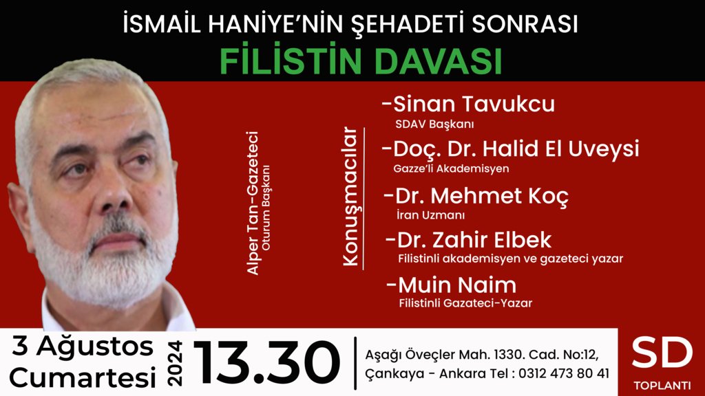 İsmail Haniye'nin Şehadeti Sonrası Filistin Davası