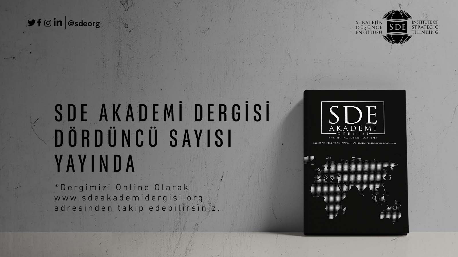 SDE Akademi Hakemli Dergisi Dördüncü Sayısı Yayınlandı