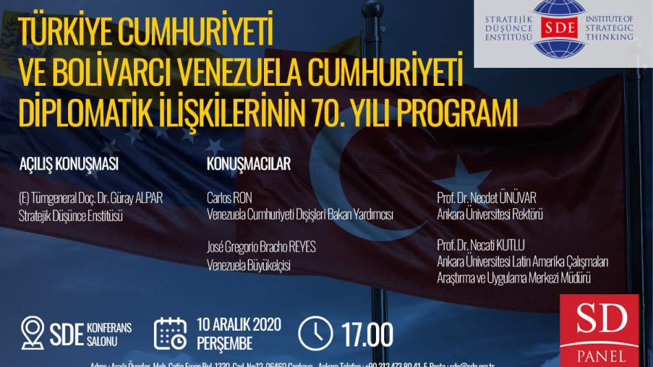 Türkiye Cumhuriyeti ve Bolivarcı Venezuela Cumhuriyeti Diplomatik İlişkilerinin 70.Yılı Programı