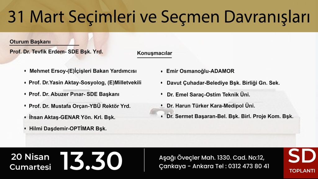 31 Mart Seçimleri ve Seçmen Davranışları