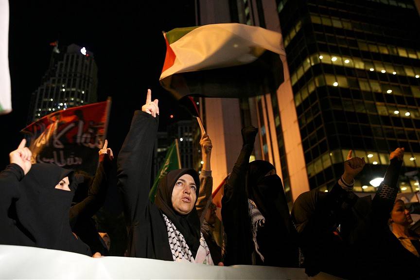 İsrail'in İstanbul Başkonsolosluğu önünde Filistin protestosu