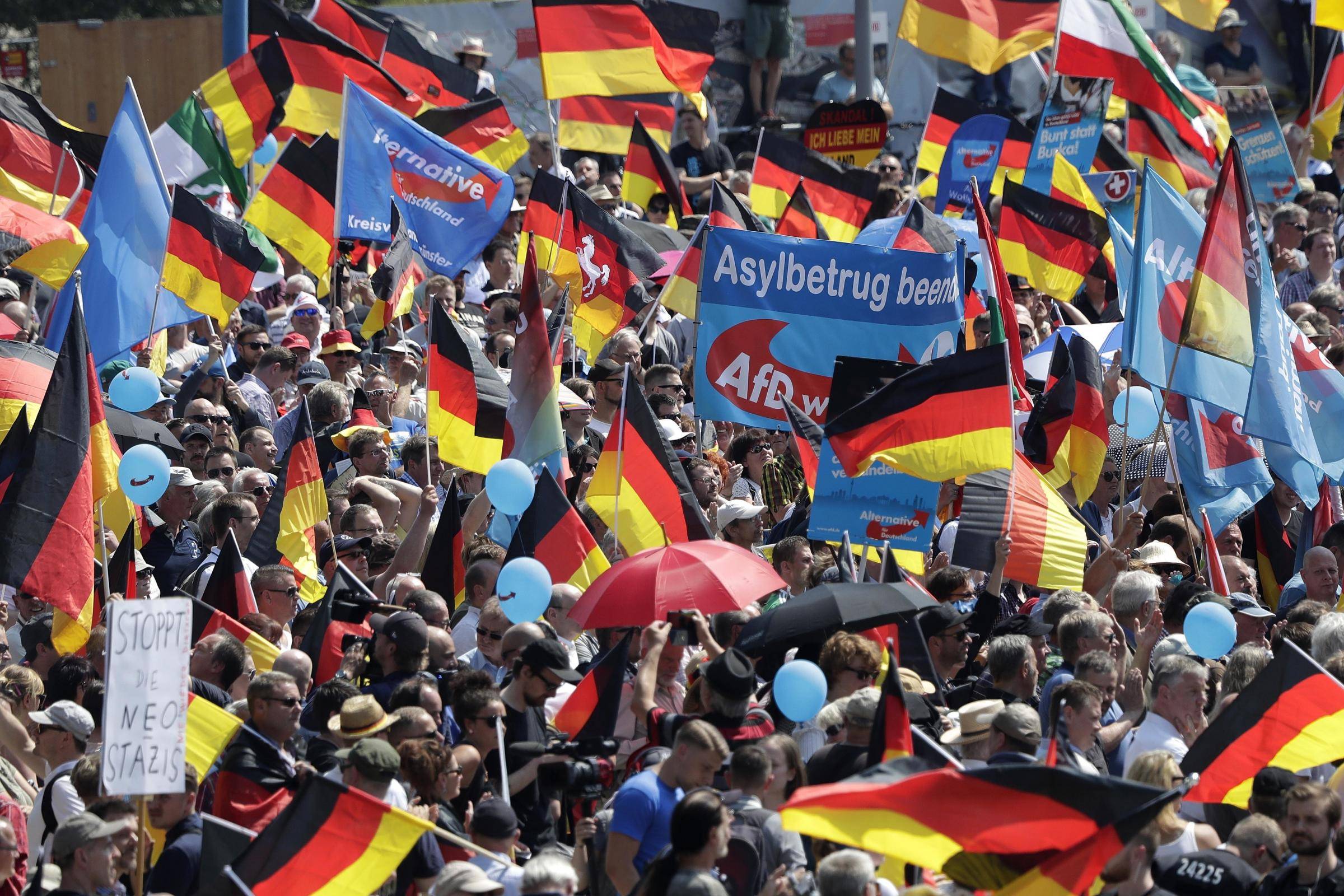 Irkçı AfD, kendi düzenlediği mitingde protesto edildi