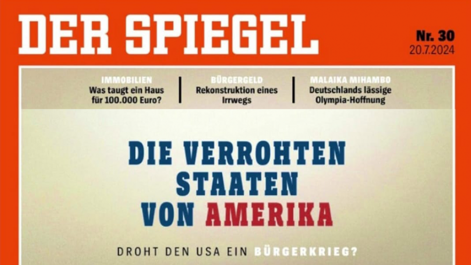 Meşhur Alman Dergisi Der Spiegel:  “Amerika Dağınık Devletleri İç Savaş Riski Altında Mı?”