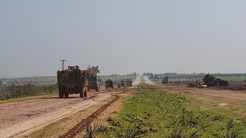 Türkiye-Rusya Arasında Barış Pınarı Harekat Bölgesi'nde Gerçekleştirilen Birleşik Kara Devriyesi Yeniden Başladı