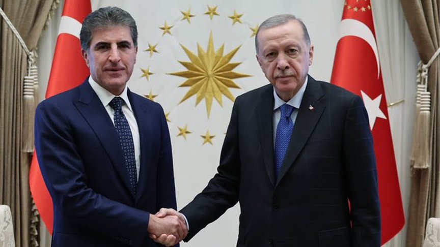 Cumhurbaşkanı Erdoğan, IKBY Başkanı Barzani’yi Kabul Etti