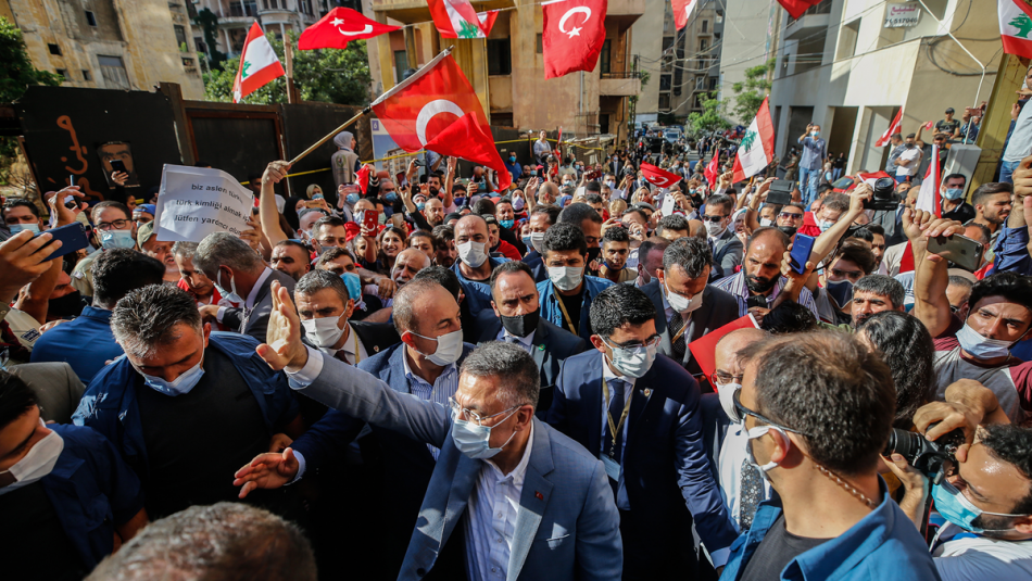 Cumhurbaşkanı Yardımcısı Oktay ve Bakan Çavuşoğlu Lübnanlılara Hitap Etti