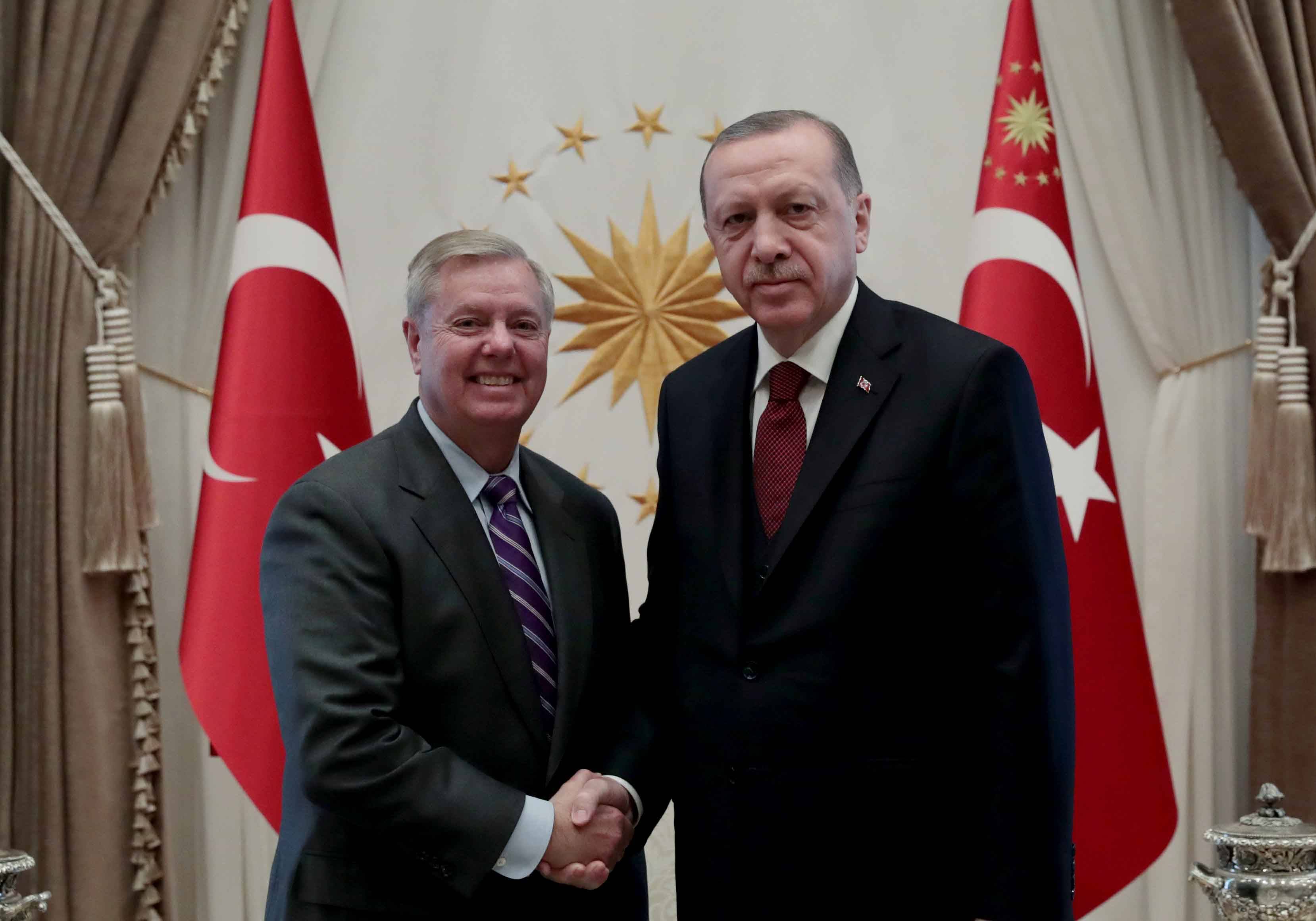 ABD'li senatör Lindsey Graham Erdoğan ile Görüştü