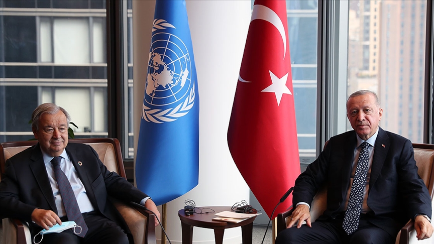 Cumhurbaşkanı Erdoğan, BM Genel Sekreteri Guterres'i Kabul Etti