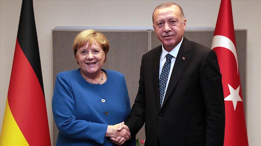 Cumhurbaşkanı Erdoğan Almanya Başbakanı Merkel ile Görüştü