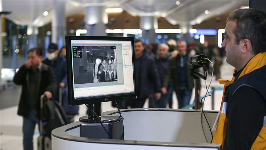 Çin'den Gelen Yolcular Termal Kameralarla Kontrol Edildi