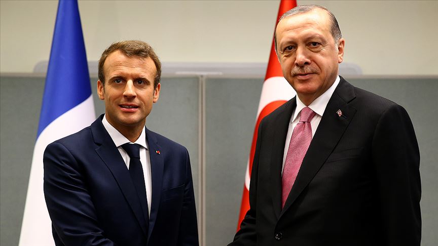 Cumhurbaşkanı Erdoğan Fransa Cumhurbaşkanı Macron ile Telefonda Görüştü