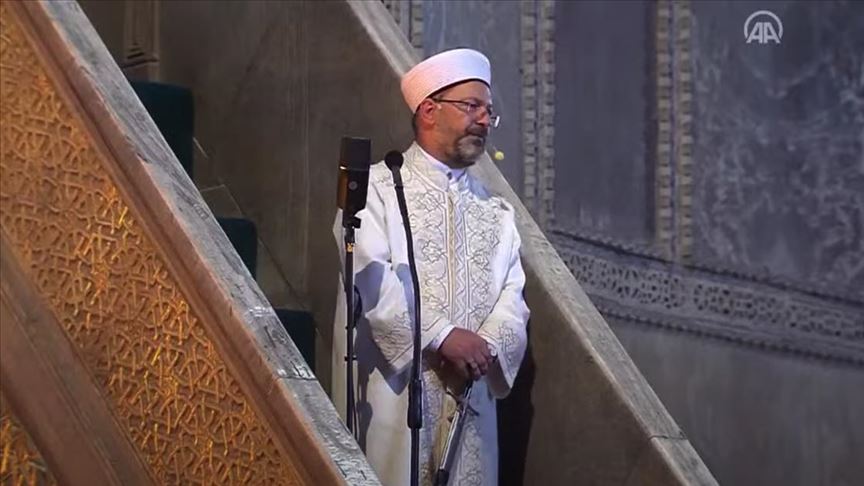 Ayasofya-i Kebir Cami-i Şerifi'nde 86 Yıl Sonra İlk Hutbe Okundu