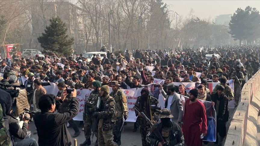 Afganistan'ın Başkenti Kabil'de ABD Karşıtı Protesto Gösterisi Düzenlendi