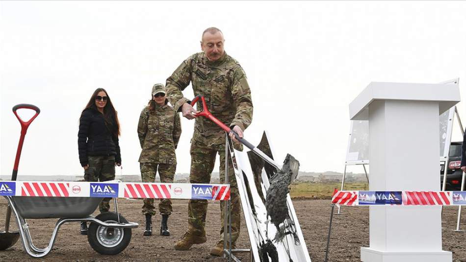 Aliyev İşgalden Kurtarılan Fuzuli'de Yeni Havalimanının Temelini Attı