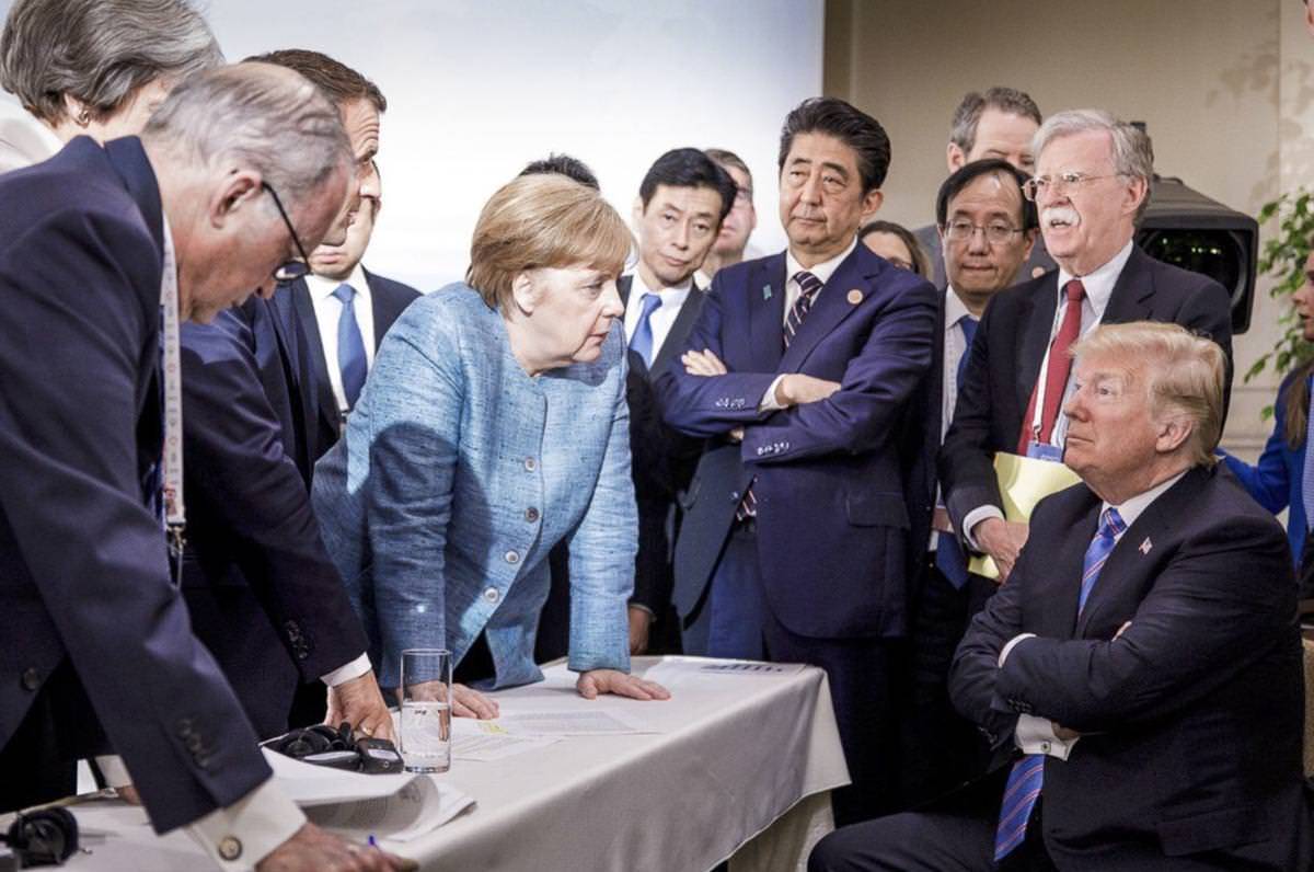 G7 krizinin perde arkası: Trump Merkel'e şeker fırlatmış!