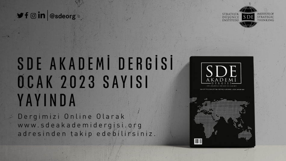 SDE Akademi Hakemli Dergisi Ocak 2023 Sayısı Yayınlandı