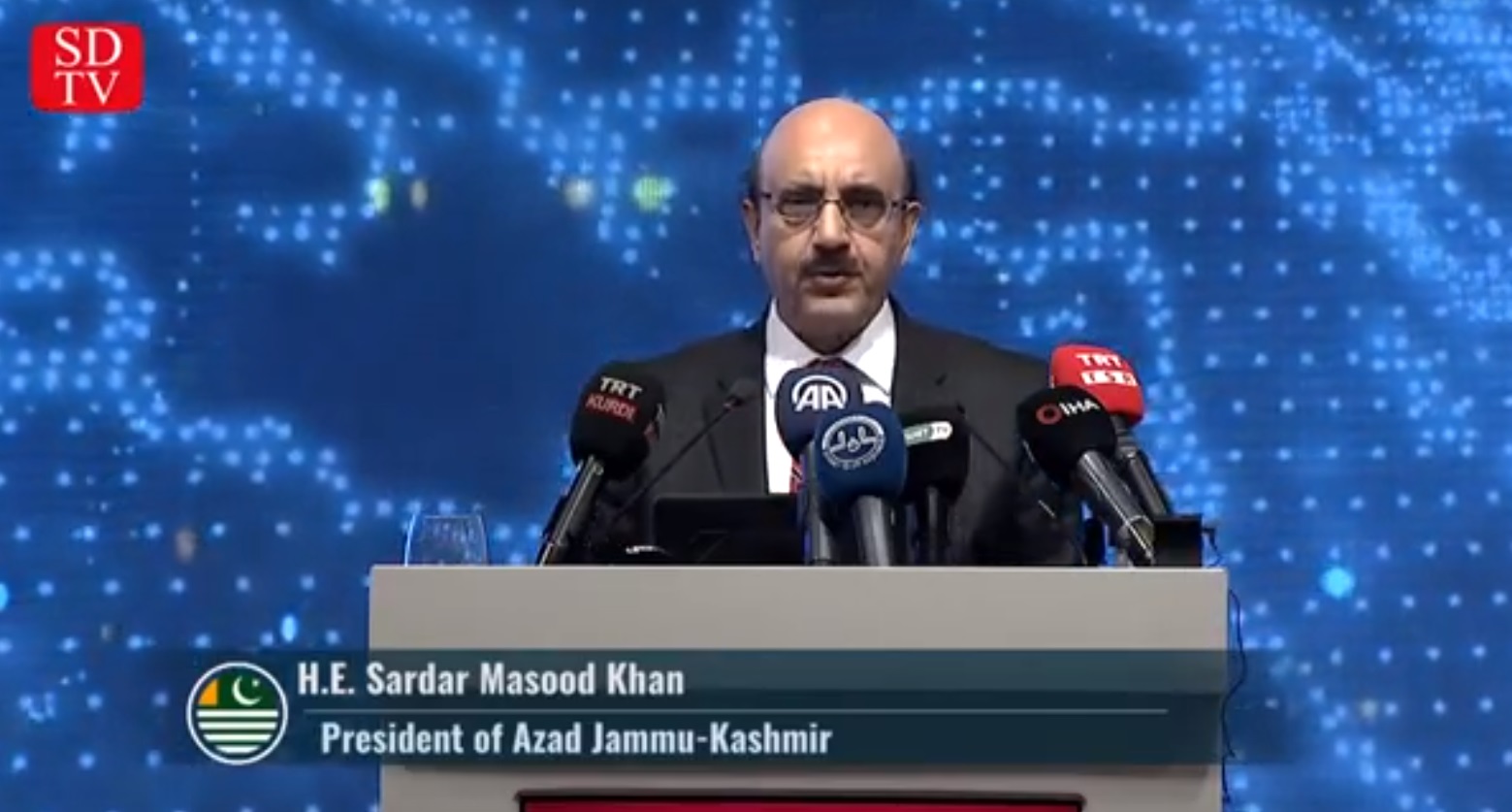 Azad Jammu and Kashmir President Sardar Masood Khan: "Please save the Kashmiris from this genocide"