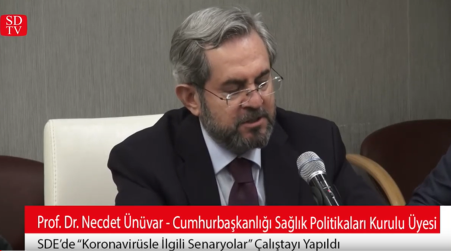 Prof. Dr. Necdet Ünüvar "Koronavirüsle İlgili Senaryolar" Çalıştayında Konuştu